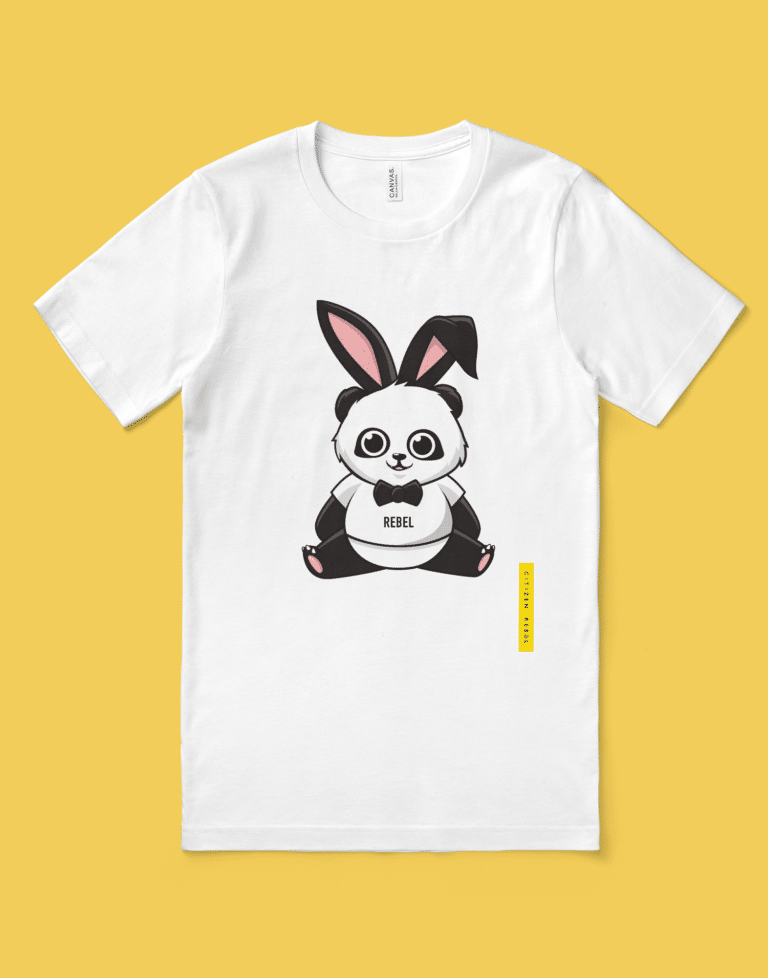 Panda T-Shirt - Sexy Bunny Panda T-Shirt - White Panda T-Shirt