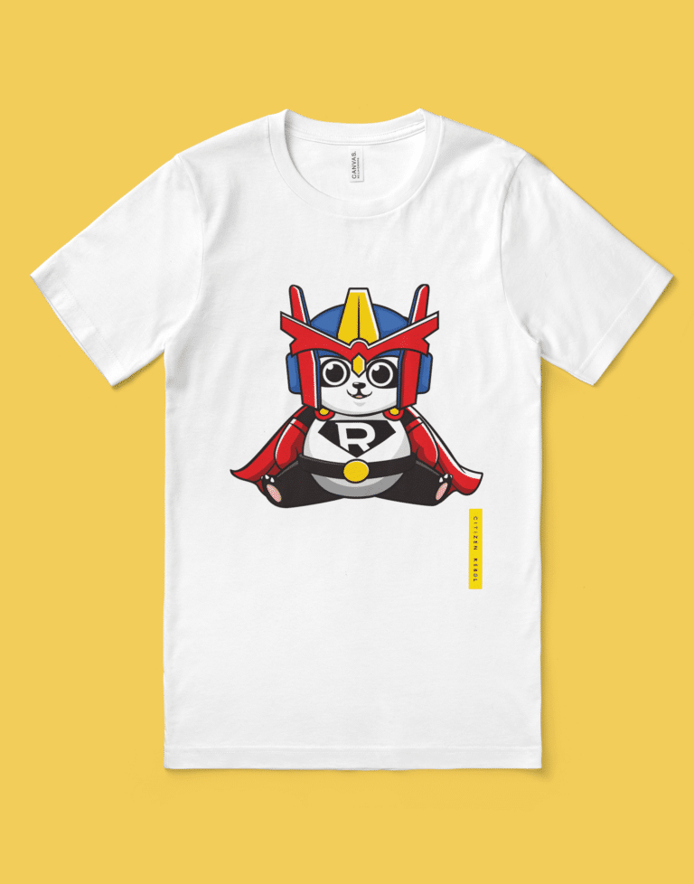Panda T-Shirt - Superhero T-Shirt - White Panda T-Shirt