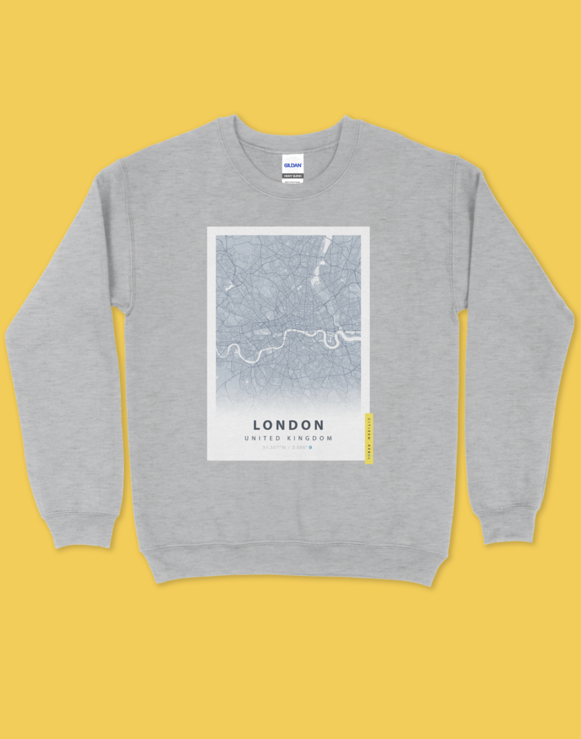 London Sweatshirt - London Map Sweater, Unisex London Sweatshirt