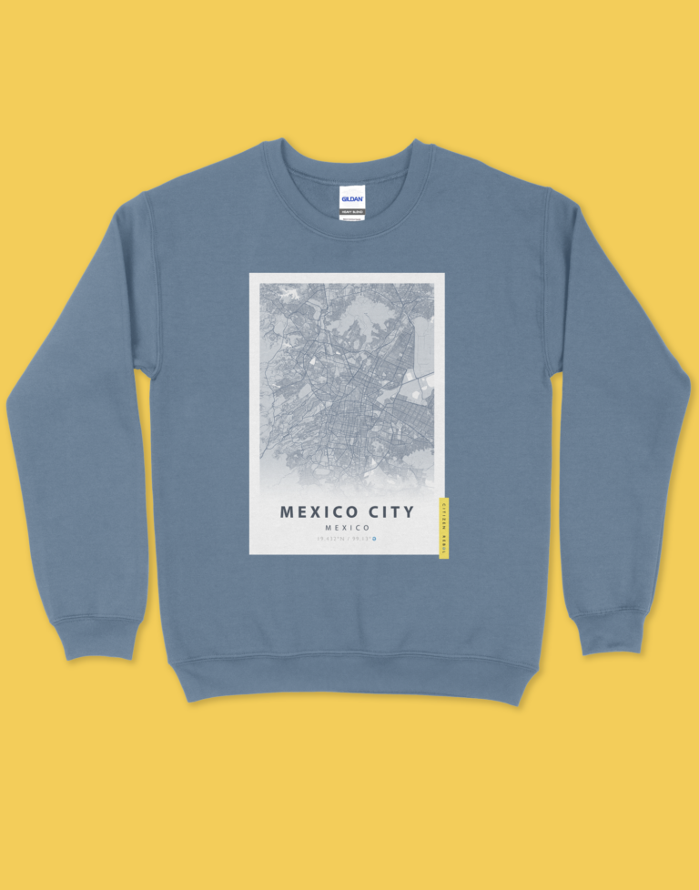 Mexico City Sweatshirt - Mexico City Map Sweater, Unisex Mexico City Sweatshirt