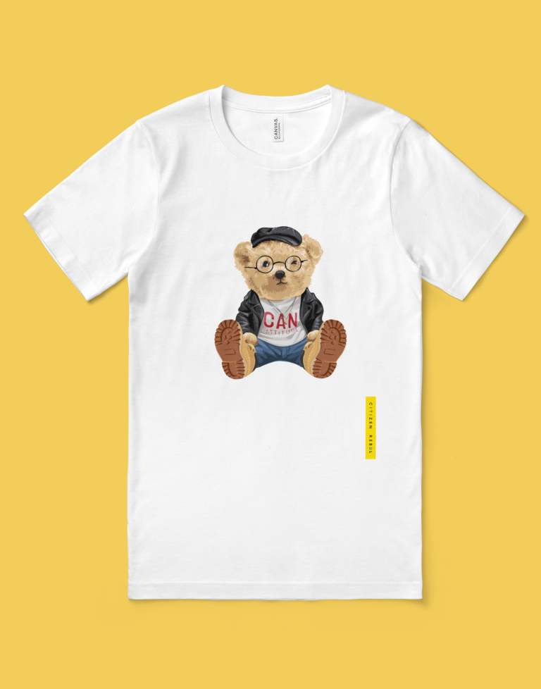 White Broken Hearted Teddy Bear T-shirt – Irrelevant Thoughts